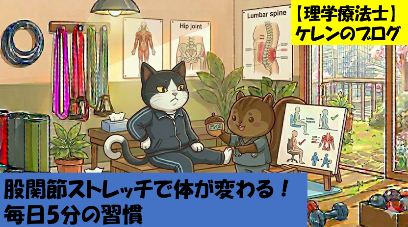 腰痛・反り腰が気になる人の股関節ストレッチ｜毎日5分で体が変わる理由のアイキャッチ画像