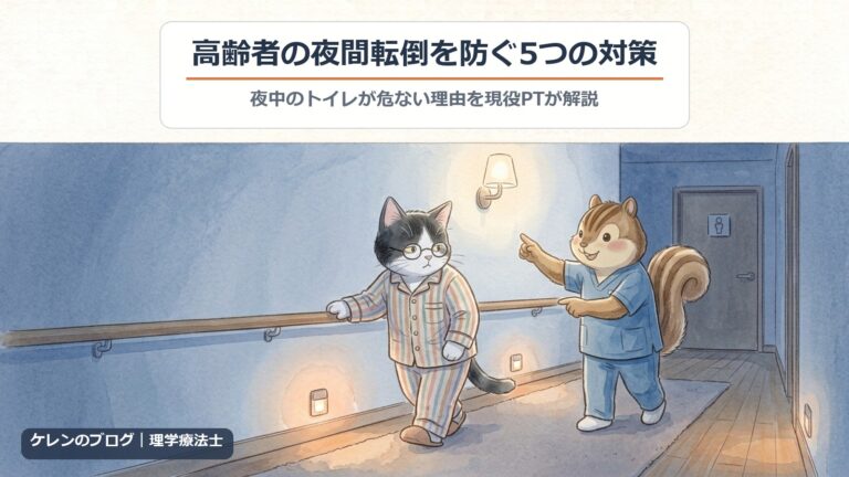 高齢者の夜間転倒を防ぐ5つの対策｜夜中のトイレが危ない理由を現役PTが解説